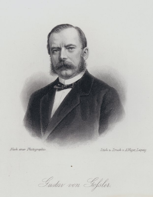 Gustav von Gossler, deutscher Jurist und Verwalter (Gravur) von German School
