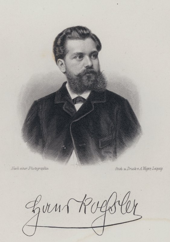 Hans von Koessler, deutscher Komponist, Dirigent und Musiklehrer (Gravur) von German School