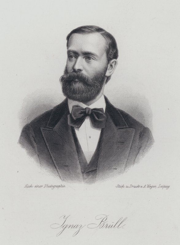Ignaz Brull, in Mähren geborener österreichischer Pianist und Komponist (Gravur) von German School