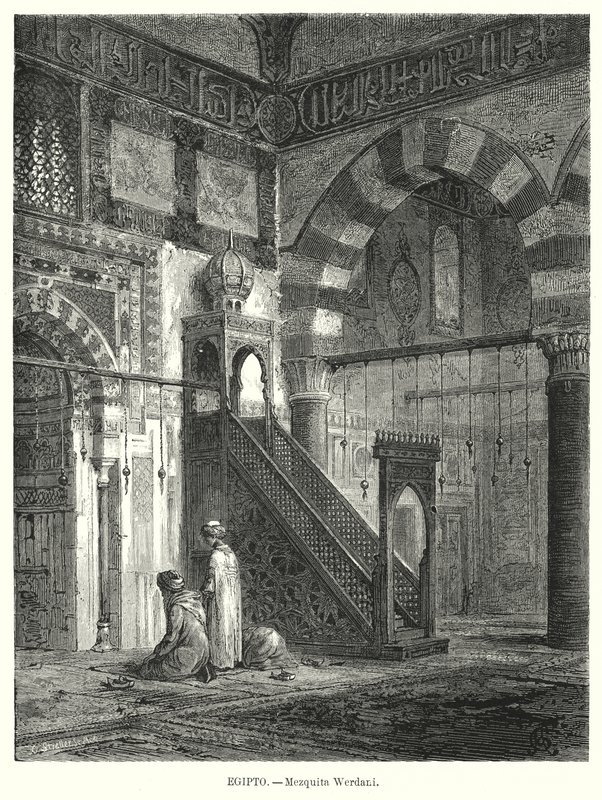 Innenraum der Moschee von Amir Altinbugha al-Maridani, Kairo, Ägypten von German School