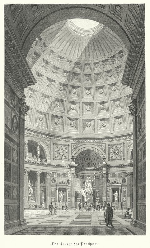 Innenraum des Pantheon, Rom von German School