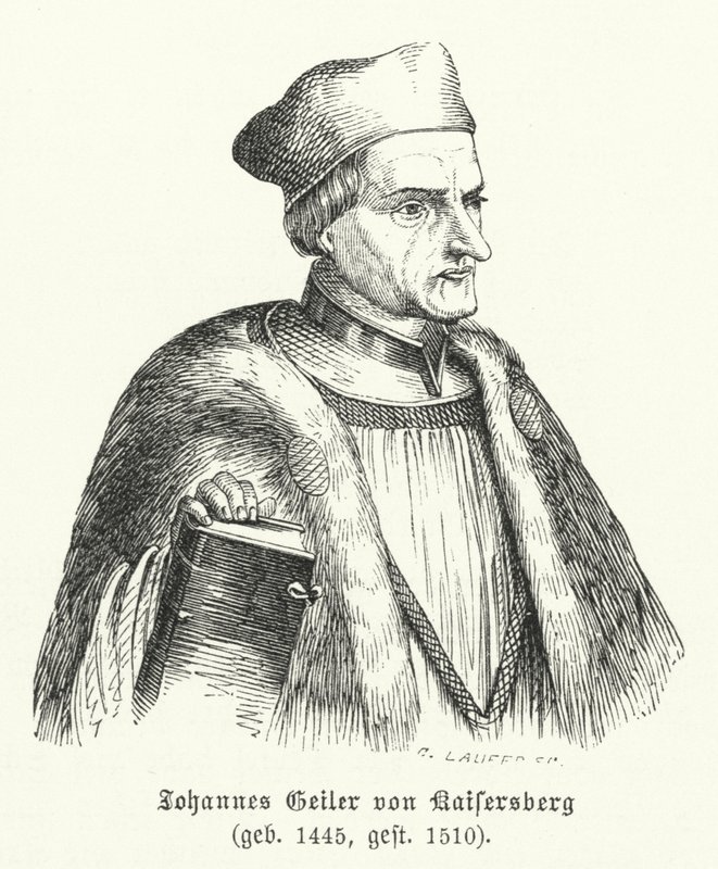 Johann Geiler von Kaisersberg, Schweizer Priester und Theologe (Gravur) von German School