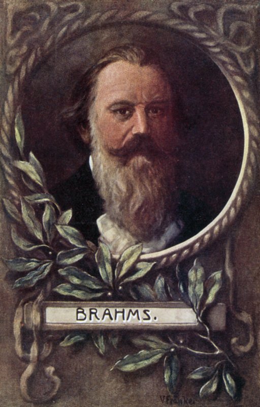 Johannes Brahms, deutscher Komponist und Pianist von German School