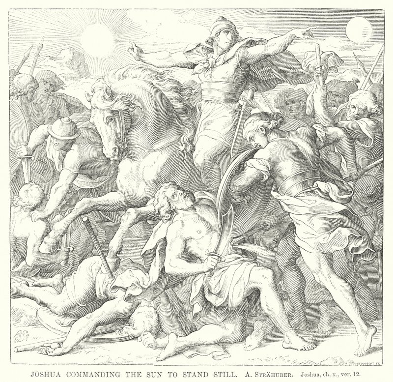 Josua befiehlt der Sonne stillzustehen, Josua, Kap. x, Vers 12 von German School