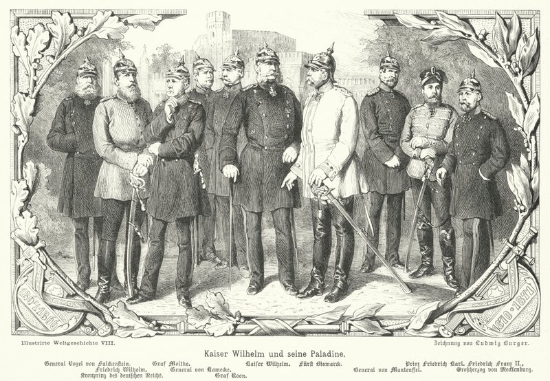 Kaiser Wilhelm I. und seine Paladine von German School