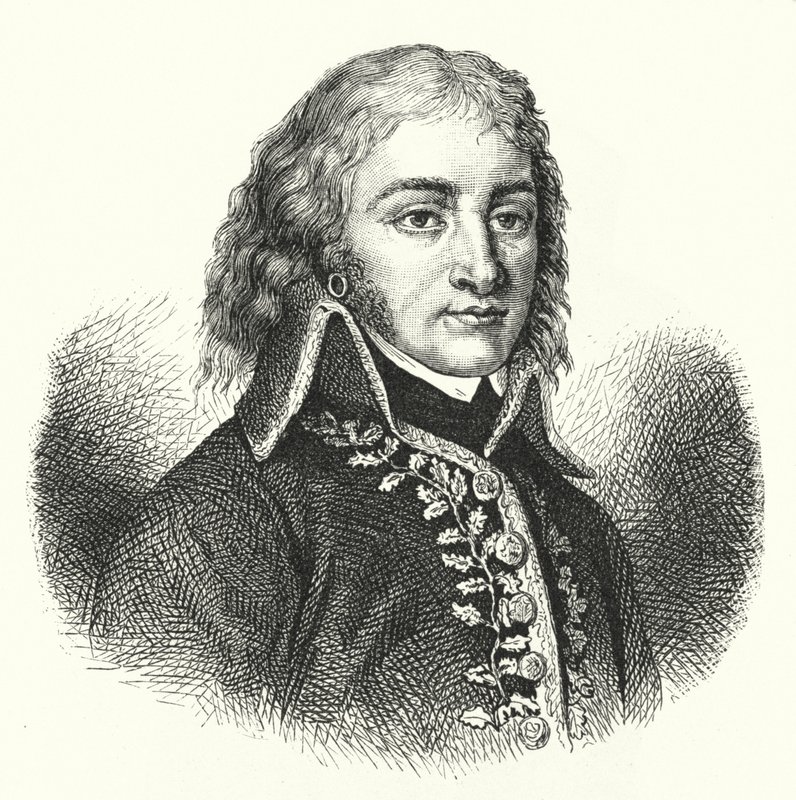 Lazare Hoche, französischer General in der Revolutionsarmee (Stich) von German School