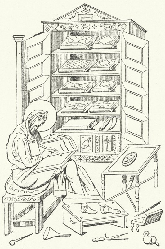 Bibliothek eines bürgerlichen Bürgers des Oströmischen Reiches (Stich) von German School