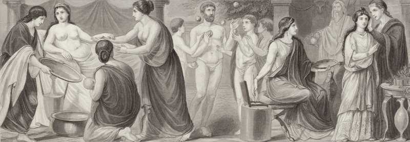 Leben im antiken Rom. Illustration für Bilder-Atlas von German School