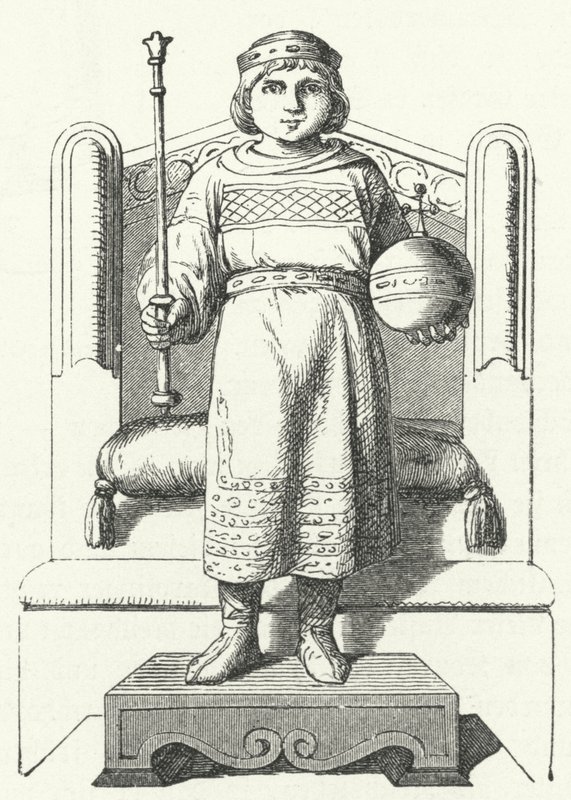 Ludwig das Kind, letzter karolingischer König von Ostfranken (Stich) von German School