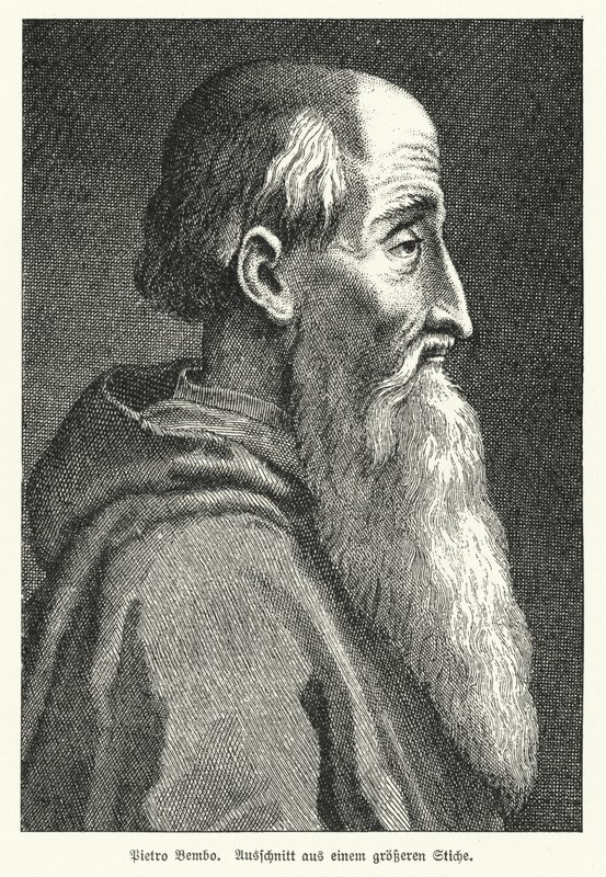 Pietro Bembo, italienischer Gelehrter, Dichter, Kardinal und Mitglied des Johanniterordens (Lithografie) von German School