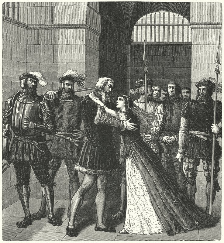 Sir Thomas More verabschiedet sich vor seiner Hinrichtung von seiner Tochter von German School