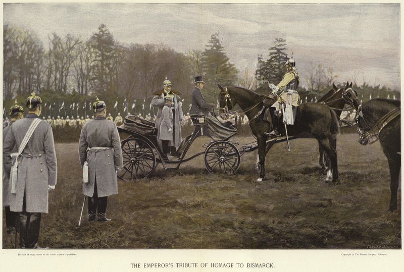 Die Huldigung des Kaisers an Bismarck von German School