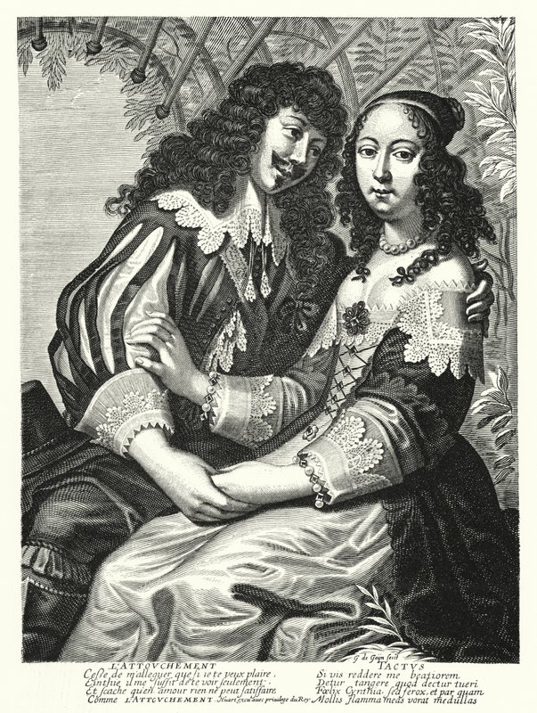 Die Frischvermählten (Gravur) von German School