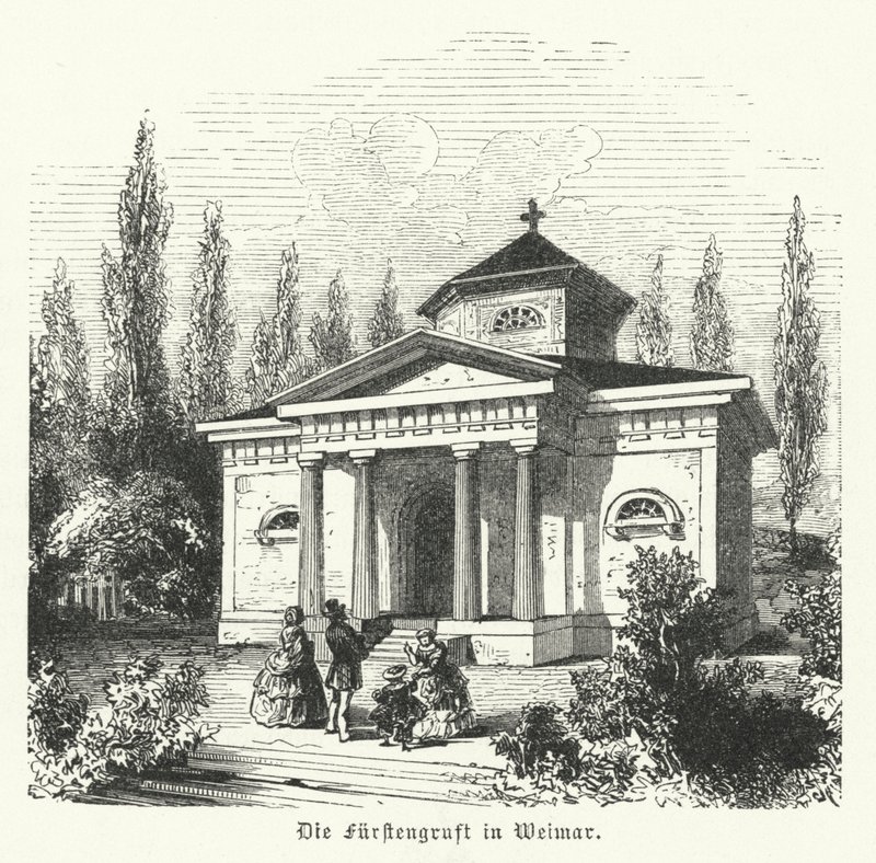 Weimarer Fürstengruft, Begräbniskapelle der Herzöge von Sachsen-Weimar-Eisenach und Grabstätte der deutschen Autoren Johann Wolfgang Goethe und Friedrich Schiller von German School