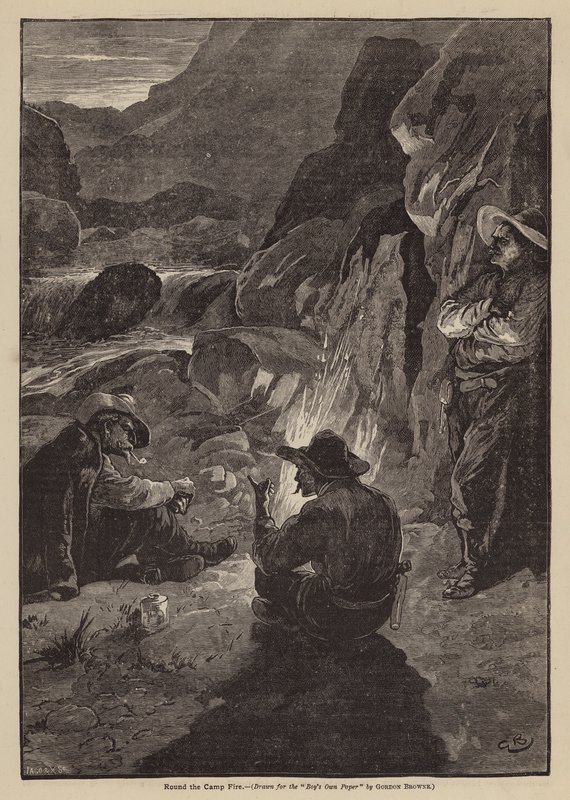 Am Lagerfeuer von Gordon Frederick (after) Browne