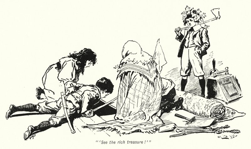 Illustration für „The Story of the Treasure Seekers“ von E. Nesbit (Lithografie) von Gordon Frederick Browne