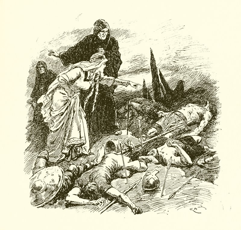 Königin Edith findet den Körper von Harold nach der Schlacht von Hastings von Gordon Frederick Browne