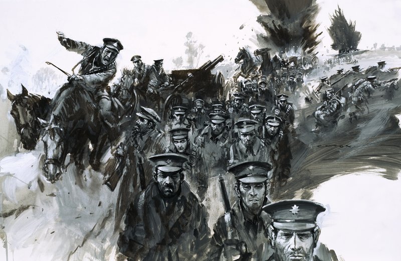 Bei Mons im Jahr 1914 ereigneten sich eine Reihe von Fehlern, die zu einem langen Rückzug durch Frankreich führten von Graham Coton