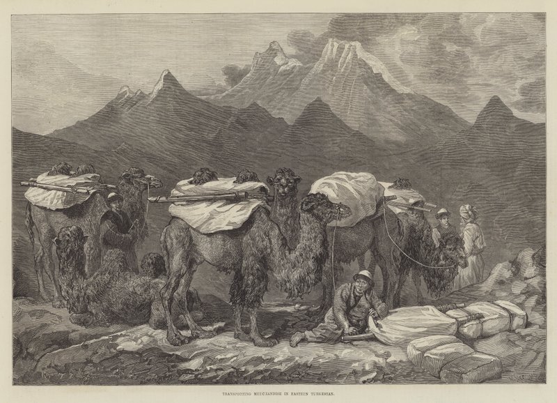 Transport von Waren in Ostturkestan von Guillaume Regamey