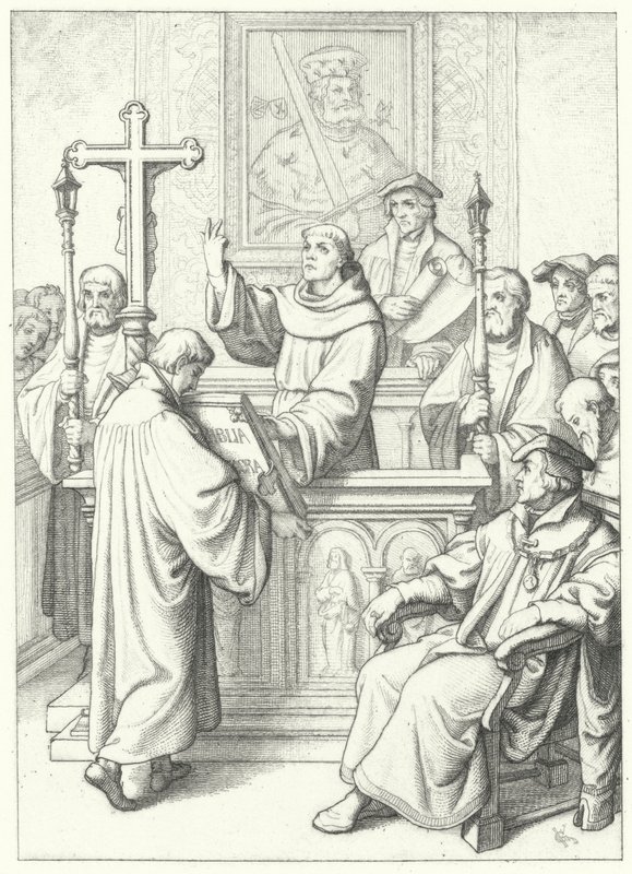 Martin Luther wird von Andreas Karlstadt an der Universität Wittenberg promoviert, 1512 von Gustav Ferdinand Leopold Konig
