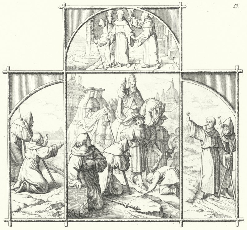 Martin Luthers Reise nach Rom (Gravur) von Gustav Ferdinand Leopold Konig