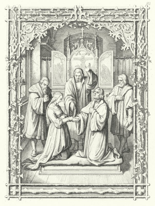 Martin Luthers Hochzeit mit Katharina von Bora von Gustav Ferdinand Leopold Konig