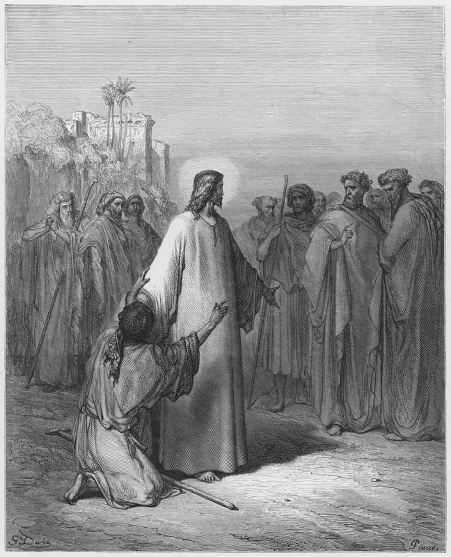 Jesus heilt den von einem Dämon Besessenen von Gustave Dore