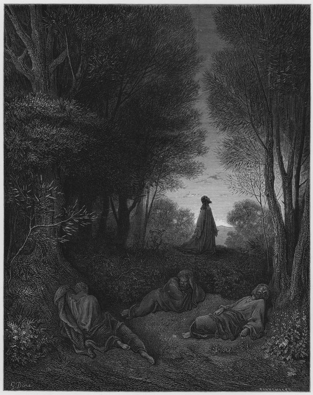 Jesus betet im Garten von Gustave Dore