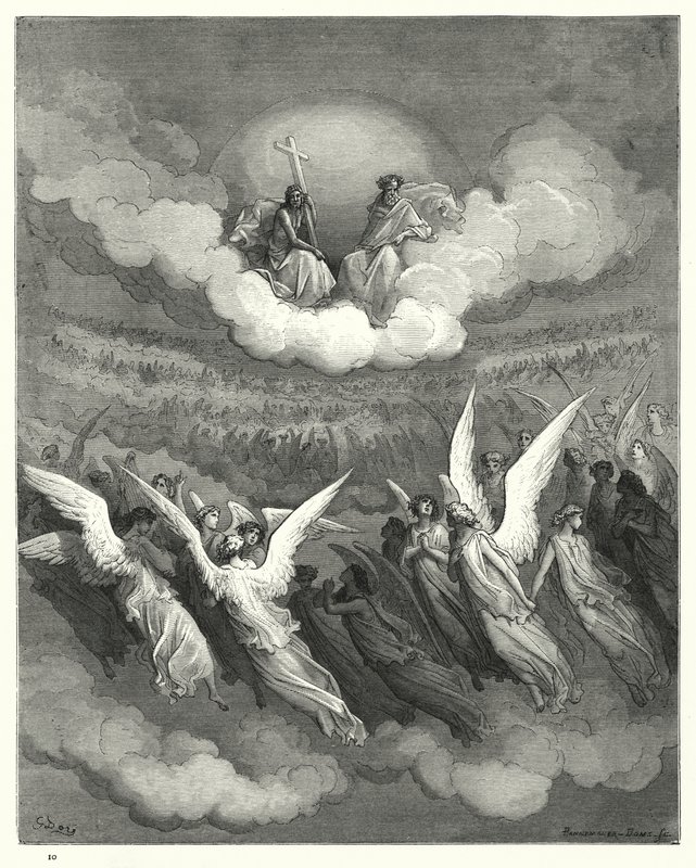 Illustration von Gustave Doré für Miltons Paradise Lost, Buch III, Zeilen 347-349 von Gustave Dore