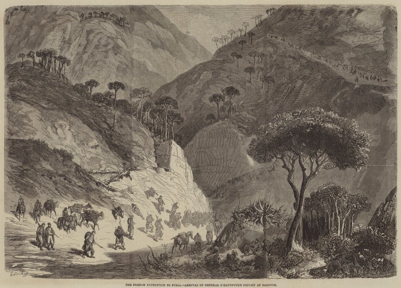 Die französische Expedition nach Syrien, Ankunft der Kolonne von General d