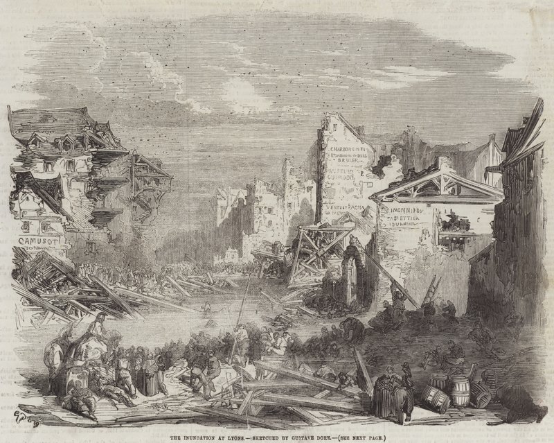 Die Überschwemmung in Lyon von Gustave Dore