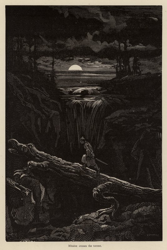 Mitaine überquert den Strom von Gustave after Dore