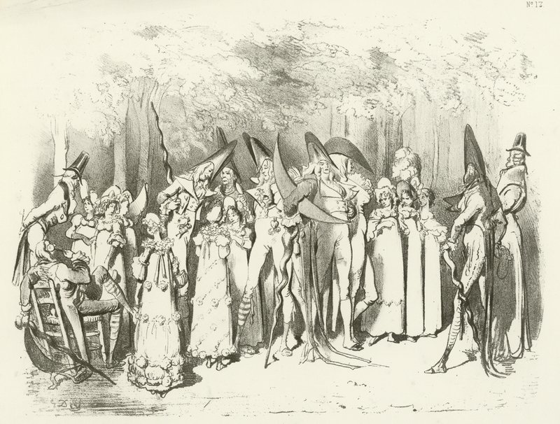 Moden unter dem Direktorium 1798. Die Unglaublichen (Gravur) von Gustave Dore