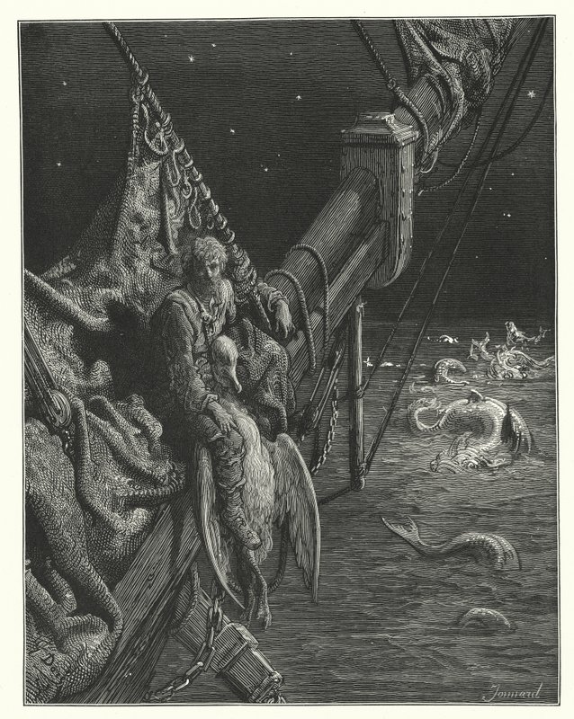 Gustave Doré Illustration für Coleridges Rime of the Ancient Mariner (Gravur) von Gustave Dore