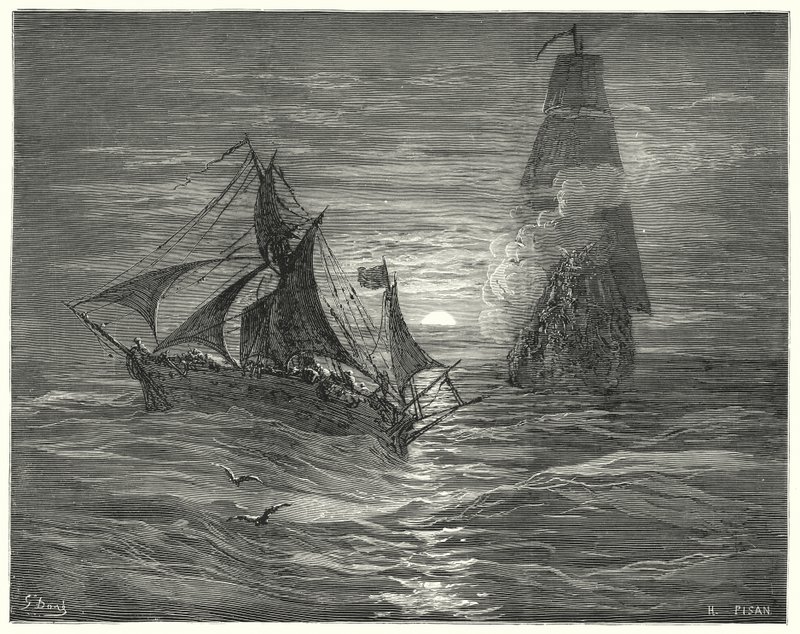 Gustave Dorés Don Quixote: "Sie feuerten zwei Kanonen auf uns ab" von Gustave Dore
