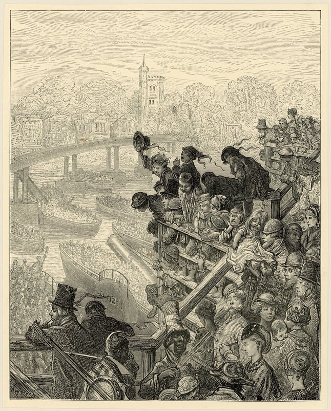 Oxford und Cambridge Bootsrennen, Putney von Gustave Dore
