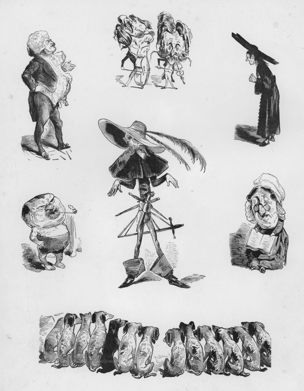 Humorvolle und groteske Skizzen von Gustave Doré (Gravur) von Gustave Dore