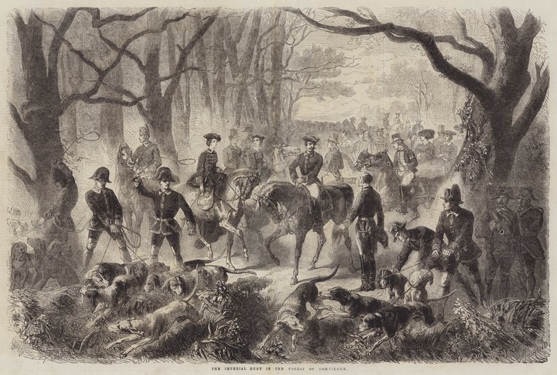 Die kaiserliche Jagd im Wald von Compiègne von Gustave Janet