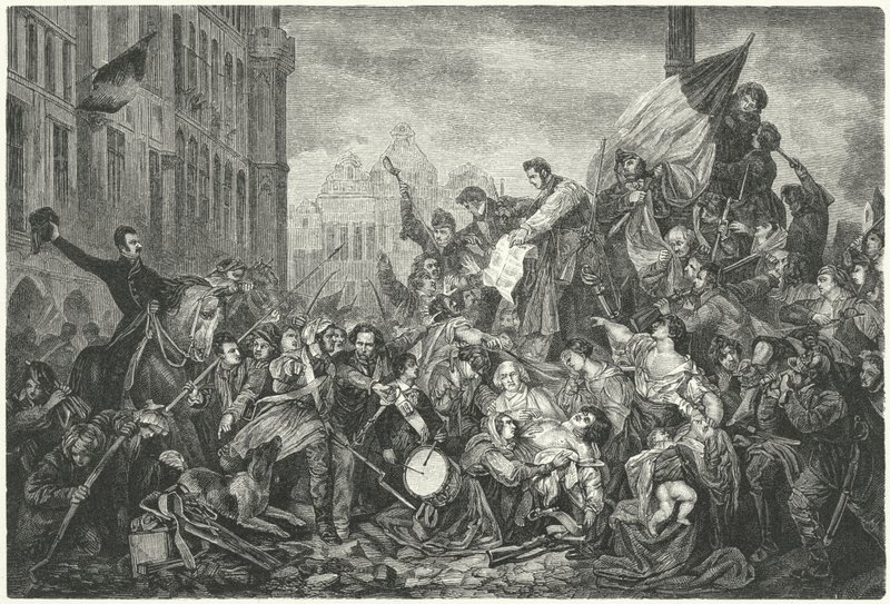 Episode der belgischen Revolution von 1830 von Gustave Wappers