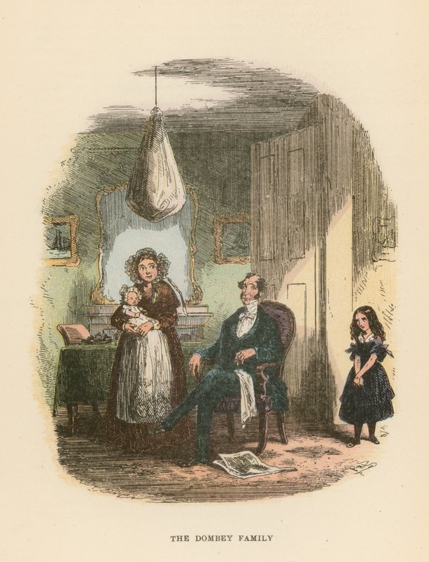 Illustration für Dombey und Sohn von Hablot Knight Browne