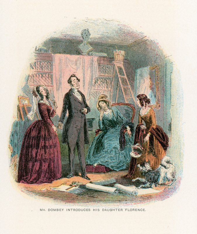 Illustration für Dombey und Sohn von Hablot Knight Browne