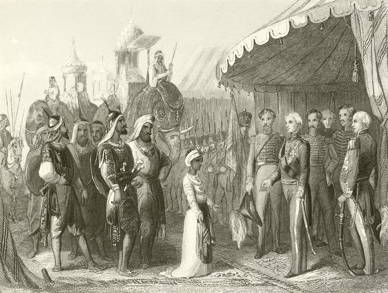 Unterwerfung des Maharajah Dhuleep Singh vor Sir Henry Hardinge von Hablot Knight Browne