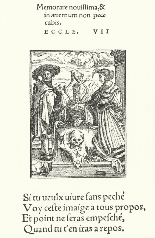Das allegorische Wappen des Todes (Gravur) von Hans (after) Holbein the Younger