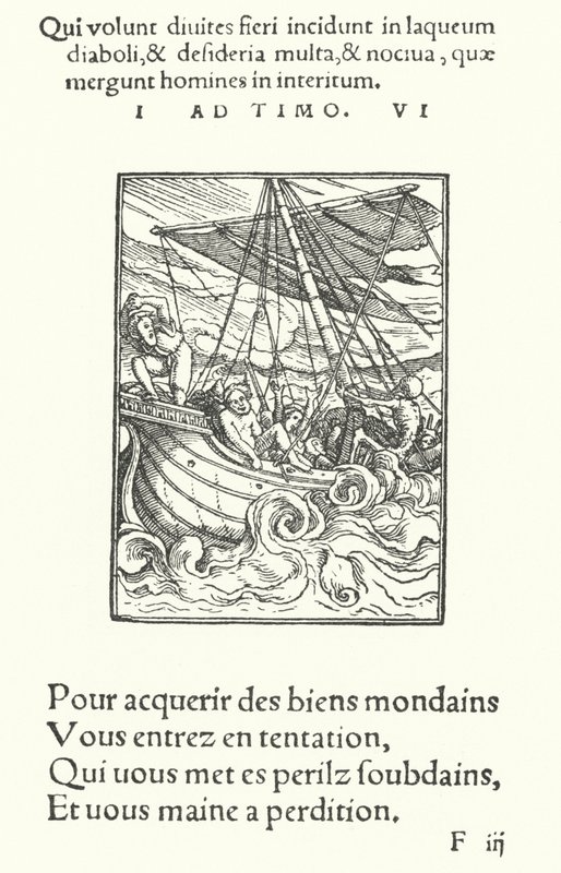 Der Seemann im Sturm von Hans (after) Holbein the Younger