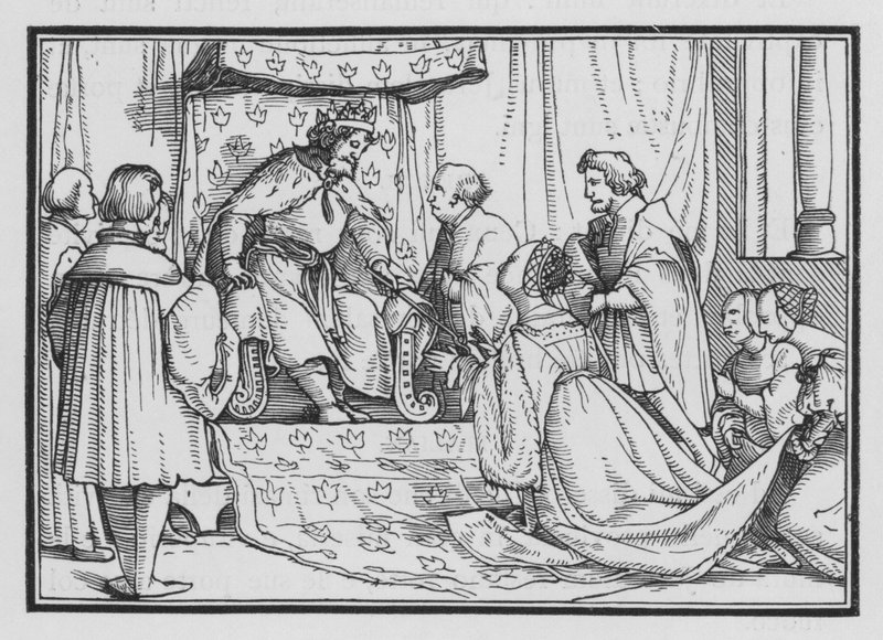 Esther wird zur Königin gekrönt, Esther II, 17 von Hans after Holbein the Younger