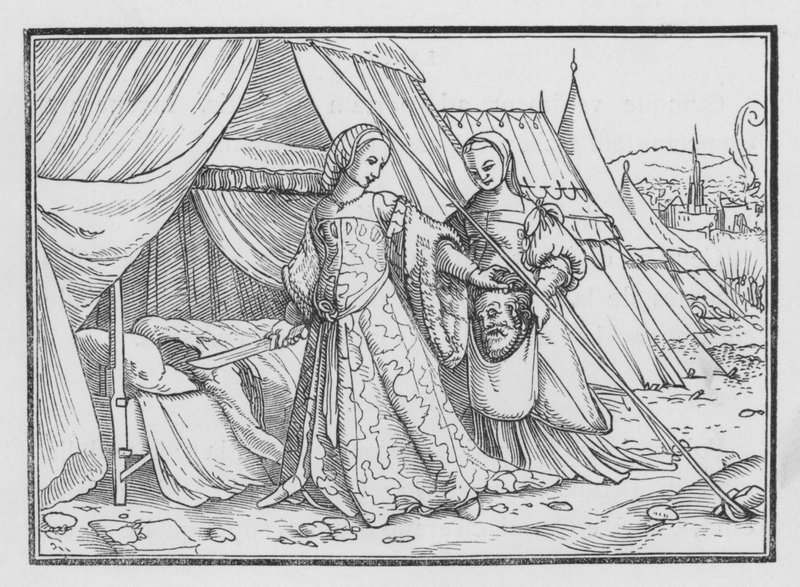 Judith schlägt Holofernes den Kopf ab, Judith XIII, 8 von Hans after Holbein the Younger