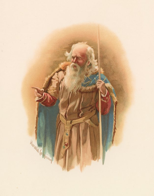 Polonius, aus Shakespeares Hamlet von Harold Copping
