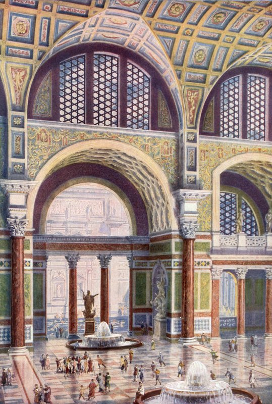 Tepidarium der Caracalla-Thermen in seiner ursprünglichen Schönheit von Harold Oakley