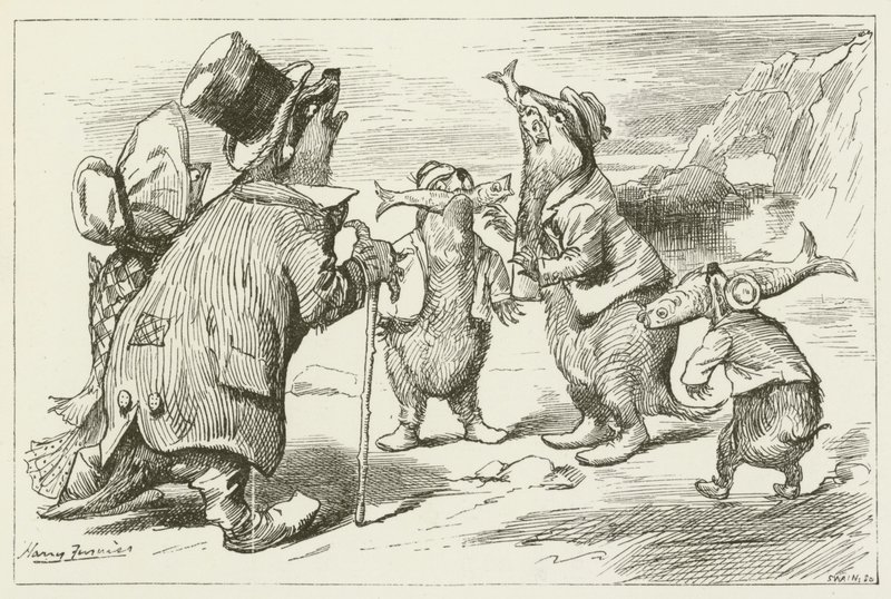 Illustration für Sylvie und Bruno von Lewis Carroll von Harry Furniss