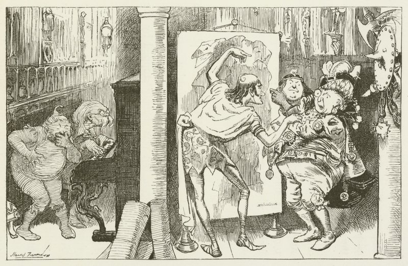 Illustration für Sylvie und Bruno von Lewis Carroll von Harry Furniss